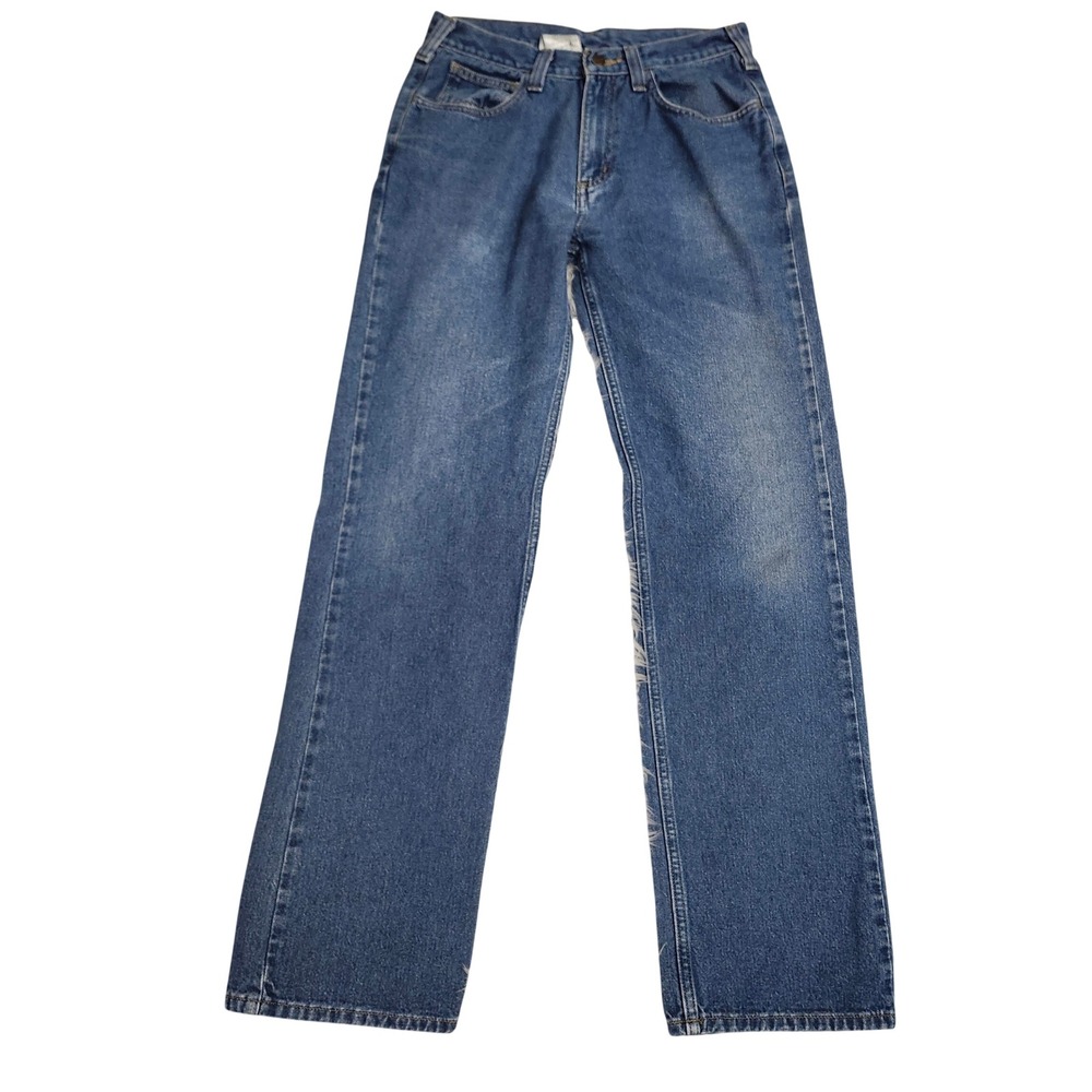 Carhartt Relaxed Fit Straight Leg Jeans Medium Wash Blue  30x34  Womens